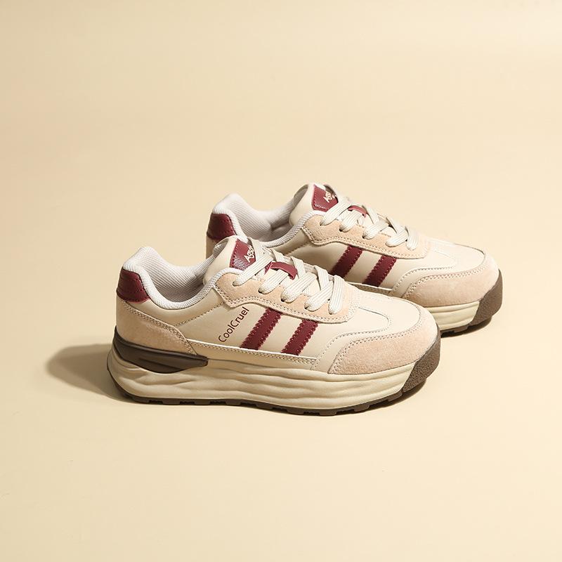 Women's Platform Sneakers New Spring Retro Casual Cortez Height Increasing Niche Sneakers