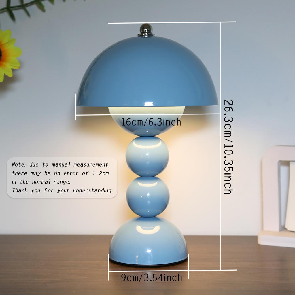 Xiaomi 1pc Retro Mushroom Table Lamp, Touch Control Aesthetic Bubble Bedside Lamp, Dimmable Decor Desk Lamp for Bedroom Home Decor Gift