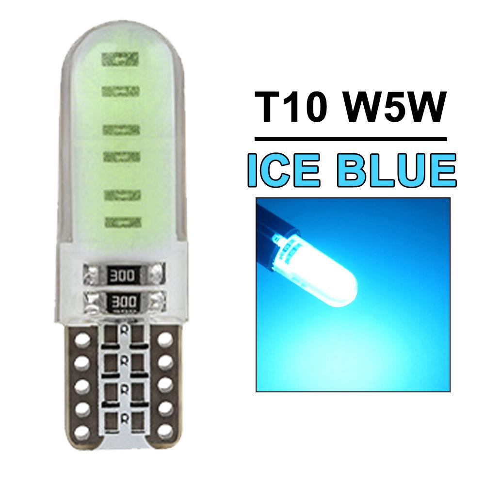 2-20 PCS Car Signal Lights T10 W5W LED Bulbs COB 12SMD Waterprof 12V 7500K White Auto Door Linse Plate Trunk Wedge Side Lamps