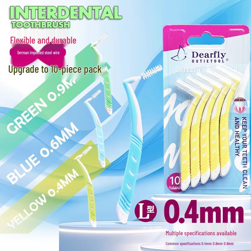 

Dearfly L-Shaped Soft Interdental Brushes (10-Pack)