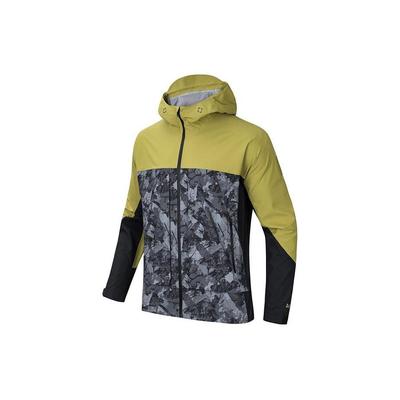 X National Geographic Outdoor Series Color Block Hooded Outdoor Jacket Men Jacket New-Green Printed 152416612-2