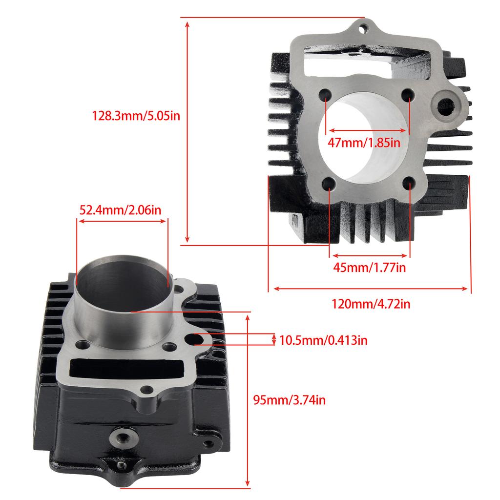 For Honda Motorcycle Complete Cylinder Head Barrel Piston Kit CRF70 XL SL CL 70 C70 TRX70 ATC70 Dirt Bike ATV parts