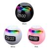 Spherical Desk Alarm Clock 2000mAh LED Screen Digital Clock Bluetooth-compatible 5.0 Speaker TF Card FM Radio for Birthday