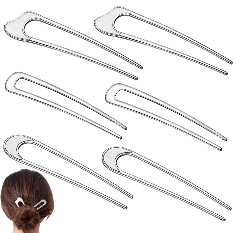 Unique Hair Fork Large French Metal Hair Clip For Women Elegant Bun Styling Hair Pins Vintage Hairstyle Accessories