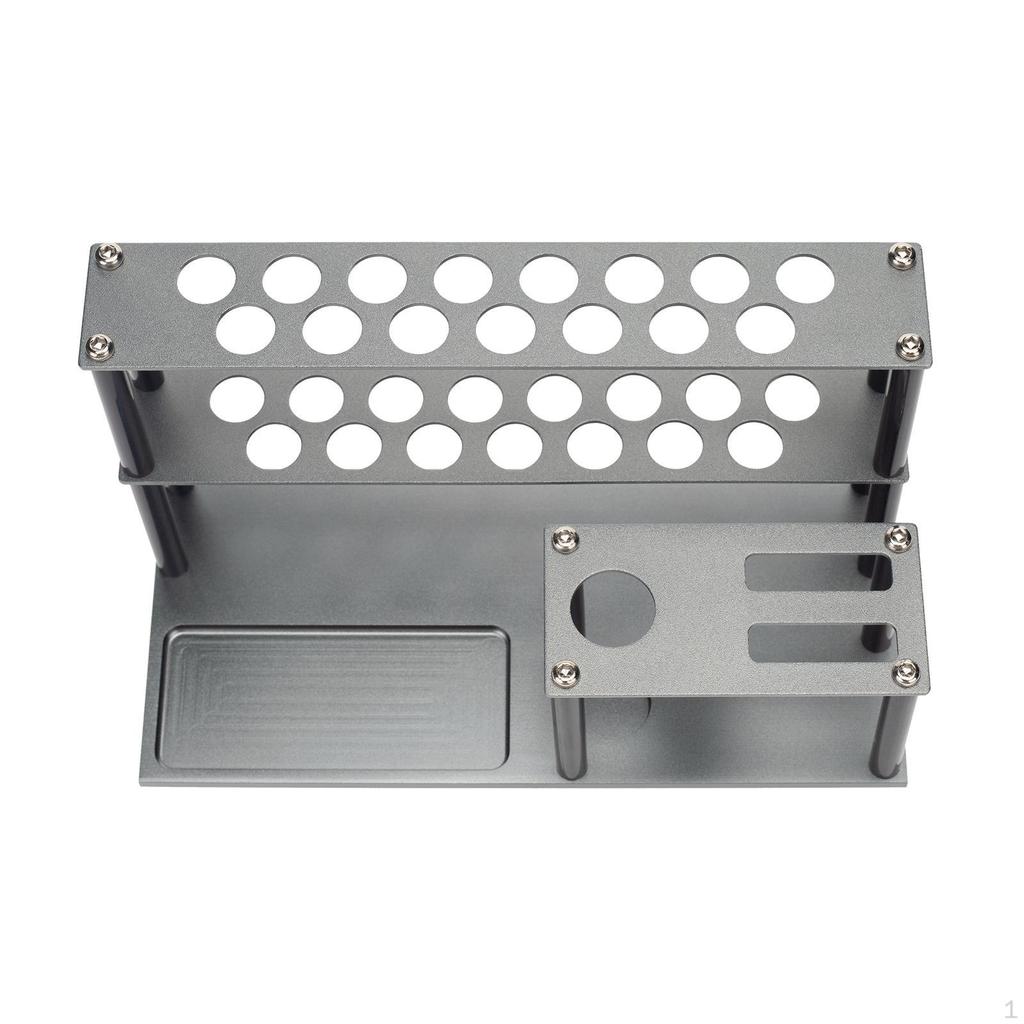 Compact Screwdriver Storage Solution with Built-in Tray