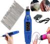 Artesanato DIY 30 Peças Broca de Diamante, 1 Peça Mini Furadeira Manual, Furadeira Elétrica em Forma de Caneta Máquina de Polimento de Metal com Velocidade Ajustável (Broca (30 Peças Diamon