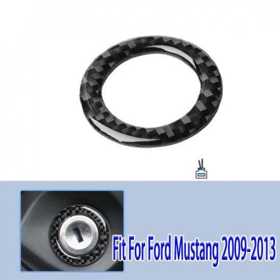 

Car Carbon Fiber Ignition Switch Lock Cover Sticker For Ford Mustang 2009-2013