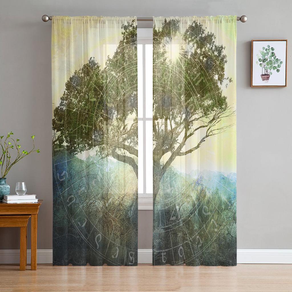 Temple Tree Modern Curtains For Living Room Transparent Tulle Curtains Window Sheer For The Bedroom Accessories Decor