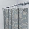 Stylish Floral Waterproof Shower Curtain For Bathroom Decor Blue And White Fabric Shower Curtains With Ring Holders Set