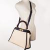 Fendi Peekaboo Handbag 8BN290 2WAYShoulder White / Navy canvas/Calfskin Women Used