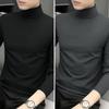 2-Pack Men's Modal Mid-Neck Long-Sleeve T-Shirts for Spring and Autumn