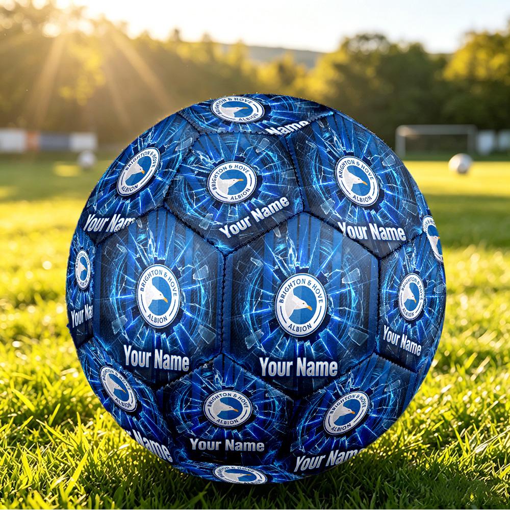 Personalized Size 5 Football Brighton & Hove Albion Football Pattern Outdoor Game Sports Ball Gift