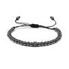 Charm Skull Head Copper Beads Bracelets Handmade Pave CZ Skeleton Crystal Adjustable Bracelet Punk Wrist Jewelry for Women Men