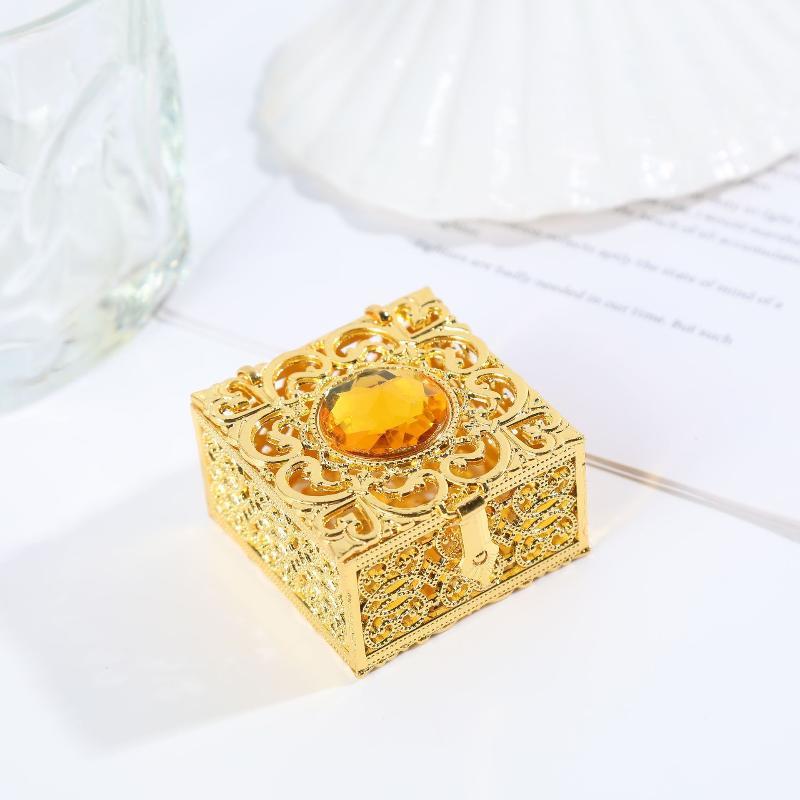Exquisite Small Jewelry Box Elegant Silver Jewelry Case Jewelry Storage Box