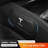 Car Interior Leg Knee Pads Leather Soft Cushion Accessories For Model 3 Model S Model X Model Y Cybertruck Roadster SpaceX