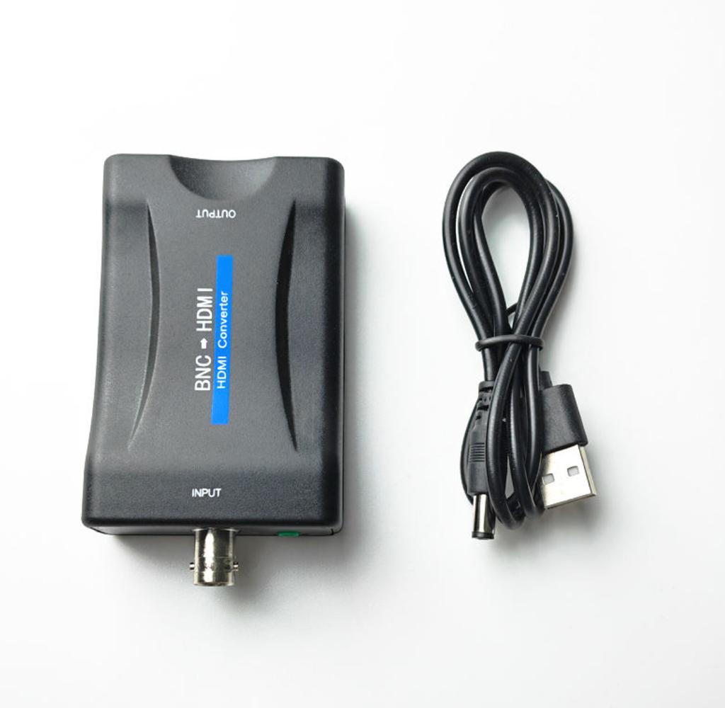 1080P Full HD, Plug and Play, External Power Included Compact BNC to HDM1 Video Audio Adapter Converter