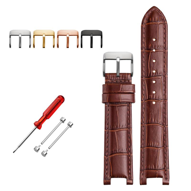 Senior COW LEATHER Watch Strap for GC Watches Band 22*13mm 20*11mm Notched Watchband Genuine Leather Blue Wristwatches Belt