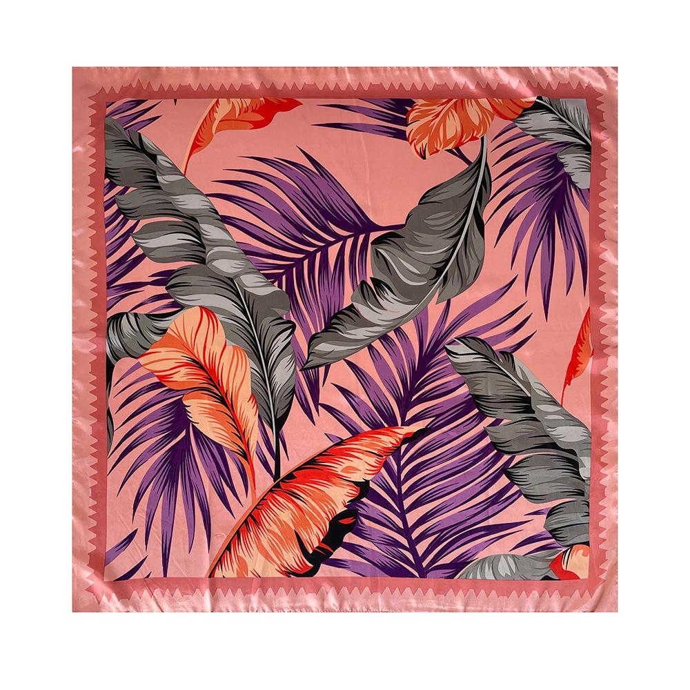 90cm Headscarf for Women – New Arrival: Colourful Printed Silk Scarf, Trendy and Versatile Shawl, Rayon Square Scarf