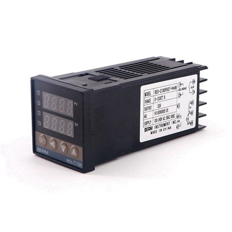 

AB34-REX-C100 Temperature Controller Digital Thermostat Set Output Max.40A Relay K Thermocouple Probe