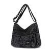 Denim Multi-Layer Small Square Bag Women's Shoulder Crossbody Bag