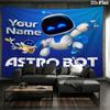 ASTRO BOT Custom Name Wall Tapestry Aesthetic Wall Hanging Printed Fabric Blanket Decorative Tapestries for Bedroom Living Room Home Decor