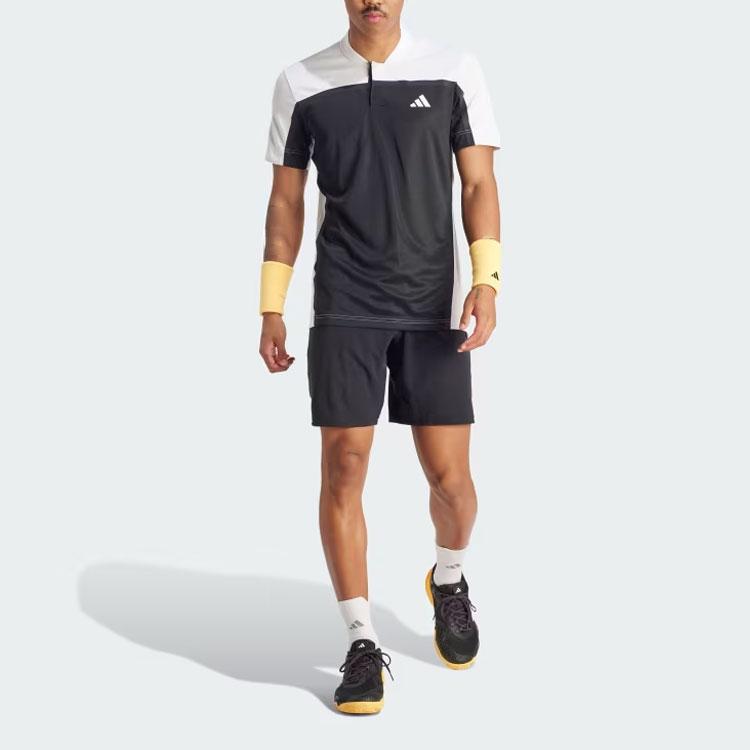 Adidas Tennis Ergo Shorts Solid Color Mid Waist Drawstring Casual Shorts Men Shorts Black IQ4736