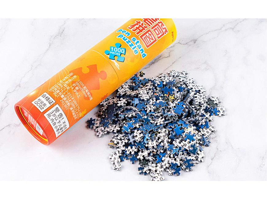Dospělý držák na tužky 1000dílné mini krajinné puzzle hračka - Vzdělávací a zábavná