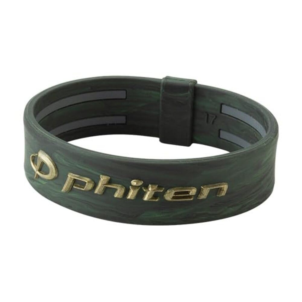 phiten RAKUWA Bracelet EXTREME Marble Green, 17cm Inner Circumference [Made with Phiten's Advanced Metax Technology]