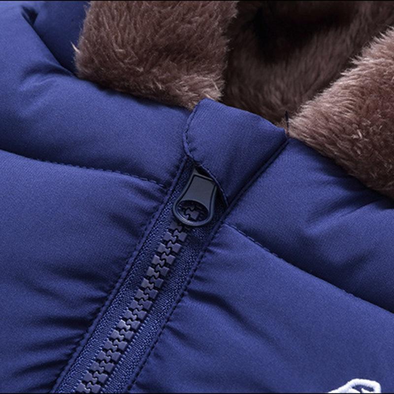 1-10 Years Kids Winter Warm Hooded Coat Zipper Jacket