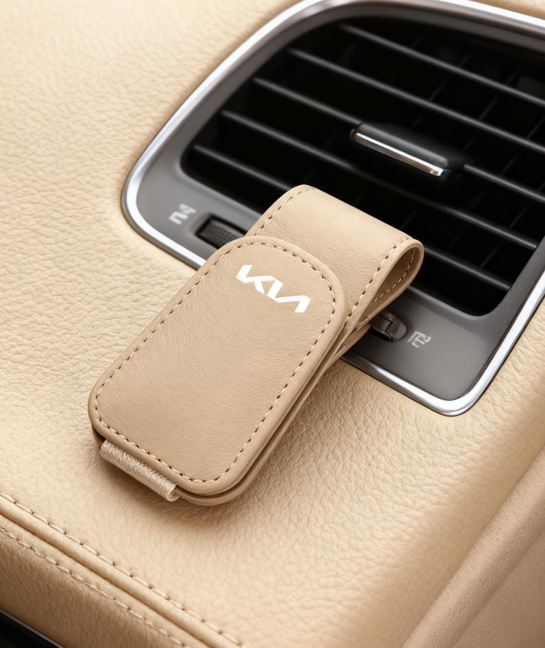 ALAZ2 Car Sunshade Glasses Hook Clip Bracket Magnetic Multifunctional Storage Accessory For Kia Rio Soul Cerato Soent Sportage Picanto