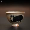 60ml Cute Zhi Ye Cat Teacup Chinese Ru Yao Ceramic Opening Cup Pottery Beautiful Cups Tea Cup Set Teaware For Tea Ceremony
