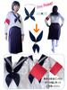 Sailor Long Long School High School JK Three White Navy Blue School Cultural Authentic Uniform [CaraCaro] Uniform, Sleeves, Girls' Uniform, Leaders'