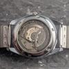 Used SEIKO Automatic Vintage Black Dial Bar Index 3-Hand Day-Date See-Through Case Back Men's Watch