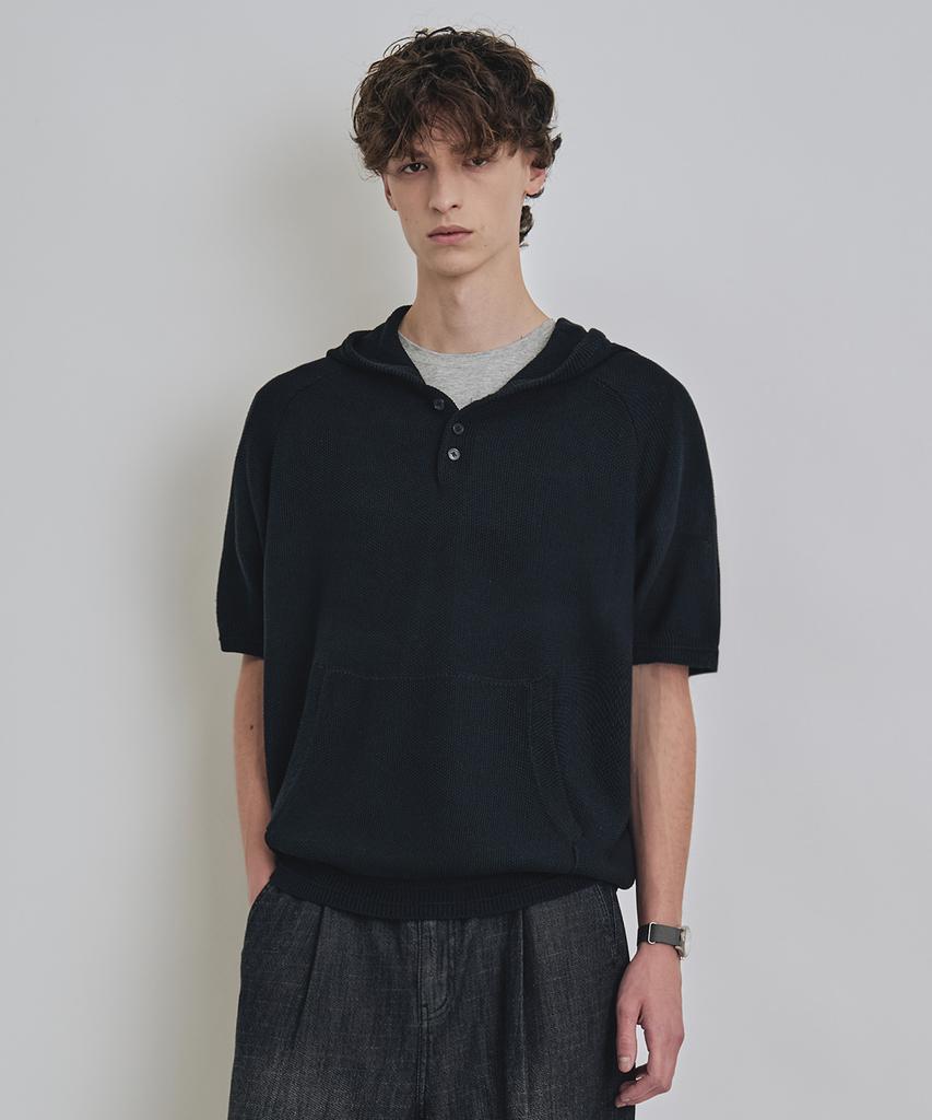 COSTUME O’CLOCK [Coclx Daily Room] Hooded Pique Half Knit 6 Color Cooskt071