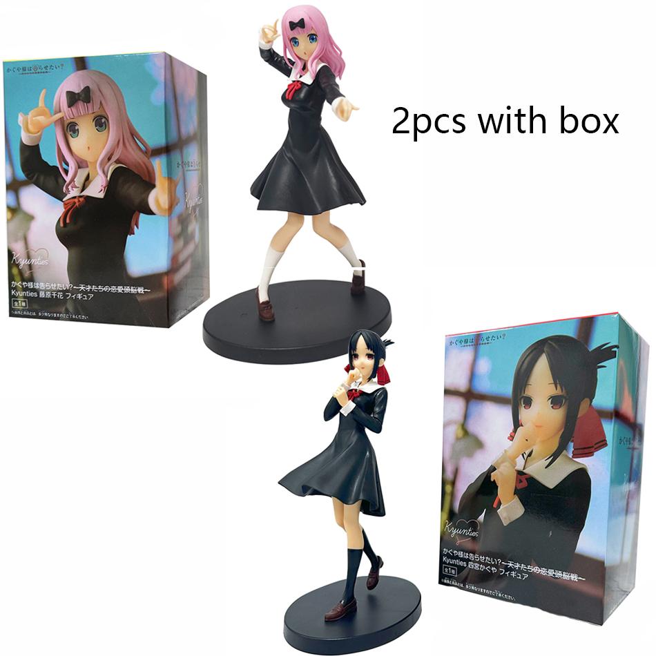 18cm Anime Figure Love is War Fujiwara Chika Shinomiya Kaguya Kawaii Girl Action Figure Collectible Model Doll Toy Gift