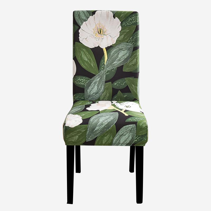 Printed Chair Cover Elastic Kitchen Seat Cover Stretch Spandex Chair Covers for Dining Room Wedding Hotel Banquet Washable 1pc