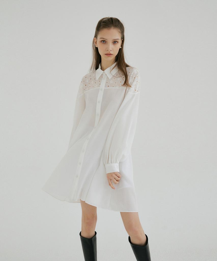 MULLION Punching Shirt Dress