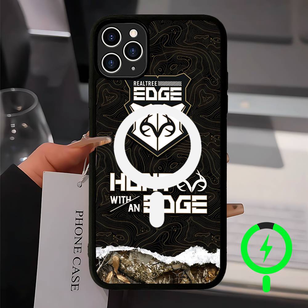 

R-Realtrees Logo For Magsafe Phone Case For IPhone 16 15 11 12 13 14 17 Pro Max Plus Magnetic Wireless Charge iPhone 16
