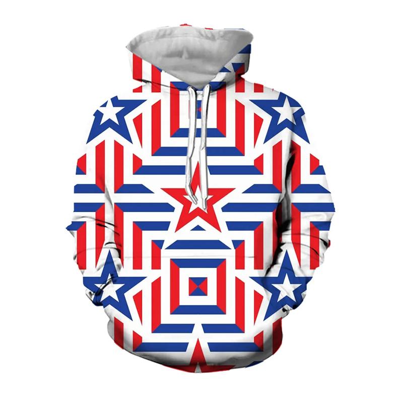 

Модные толстовки с рисунком пентаграммы, американский флаг, 3D-печатные толстовки, мужская одежда, повседневная женская повседневная спортивная одежда, толстовка с капюшоном 6XL