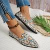 Loafers Women's Flats Leopard Floral Print Pointed Toe Casual Women Shoes New Comfortable Walking Mujer Zapatos Footwear