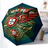 Portuguese Heritage Emblem Folding Umbrella Portable Travel Printing Travel Light
