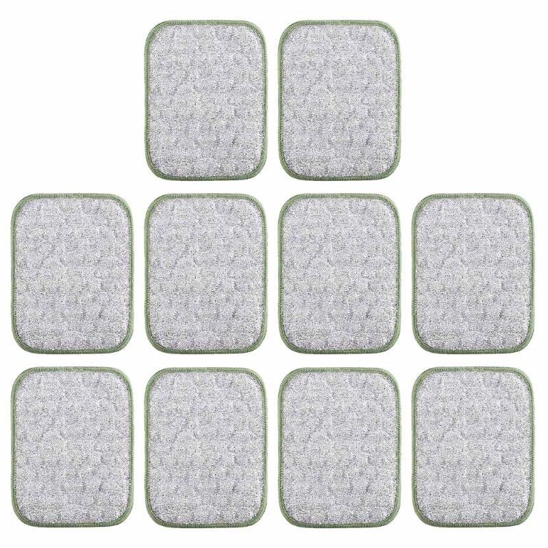 

10PCS Reusable Dish Cleaning Cloth AntiScratch Oil Resistant Double Sided Scrubber for Kitchen Utensil Cookware