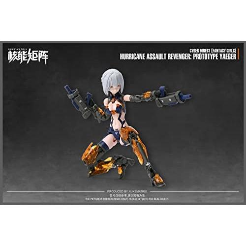 NUKE MATRIX "CYBERFOREST FANTASY GIRLS" Hurricane Assault Revenger Prototype Jaeger 1/10.5 Scale PVC & ABS Assembled Plastic Model