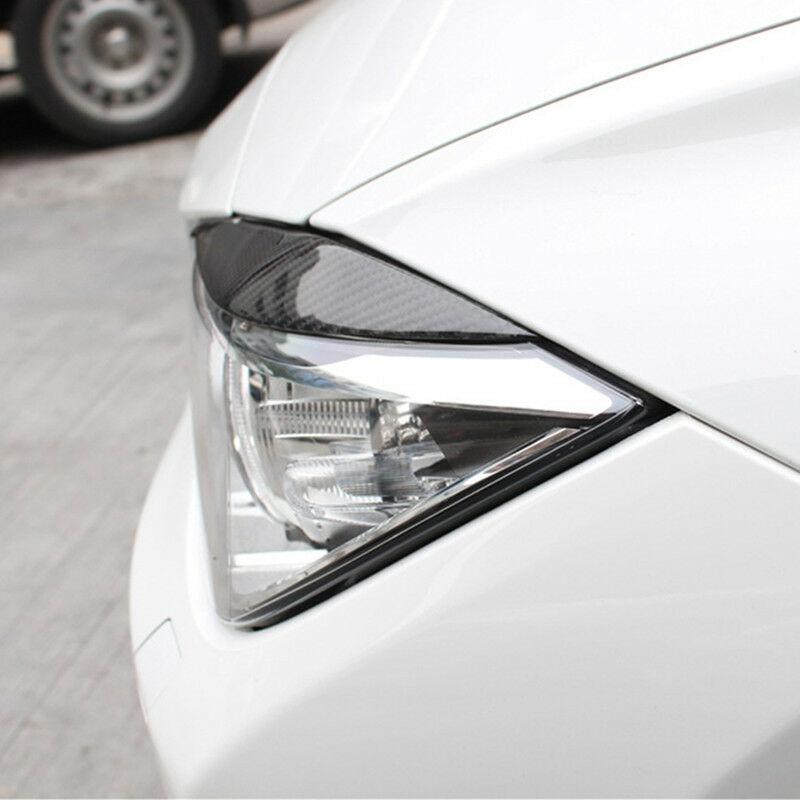 Cover Headlight Eyebrow Car Black Trim Decor Soft Accessory Replacement