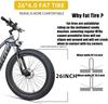 GS9PLUS All-terrain Electric Bicycle 26-inch Fat Tire Electric Bike 1000W Motor 48V17AH Hidden Battery Hydraulic Brake E Bike