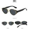 New High Quality Men Women Metal Frame Sunglasses  Unisex Designer Fashion Sun Glasses Oval Unisex Stylish Eyewear Shades Uv400