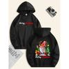 Festive atmosphere, men's casual Christmas hoodie, Santa Claus and Merry Christmas
