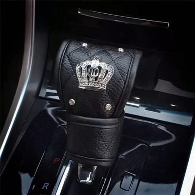 1 pièce Housse de ceinture de sécurité de voiture Housse de levier de frein à main Housse de protection d'épaule Ensemble Strass Bling Cuir Gaine de ceinture Pour toutes les voitures