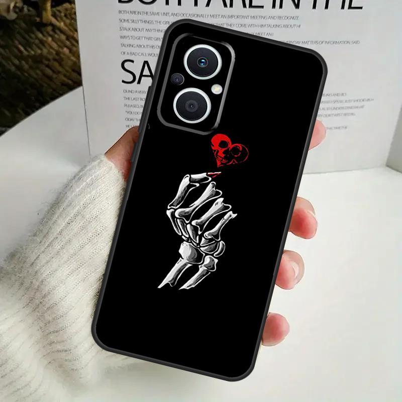 Aesthetics Skeleton Phone Case For OPPO Reno 8T 14F 13 F 12 11 10 14 Pro 7 8 Lite OPPO Find X8 X6 X5 X9 Pro Cover