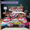 Killer Klowns from Outer Space Pattern Bedding,Quilt Set Quilt Cover Pillowcase Home Birthday Gift (1*duvet cover+2*pillowcase,without core)SSJT091753